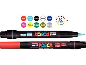 Μαρκαδόρος τύπου πινέλο Uni Posca PCF-350 σε διάφορα χρώματα